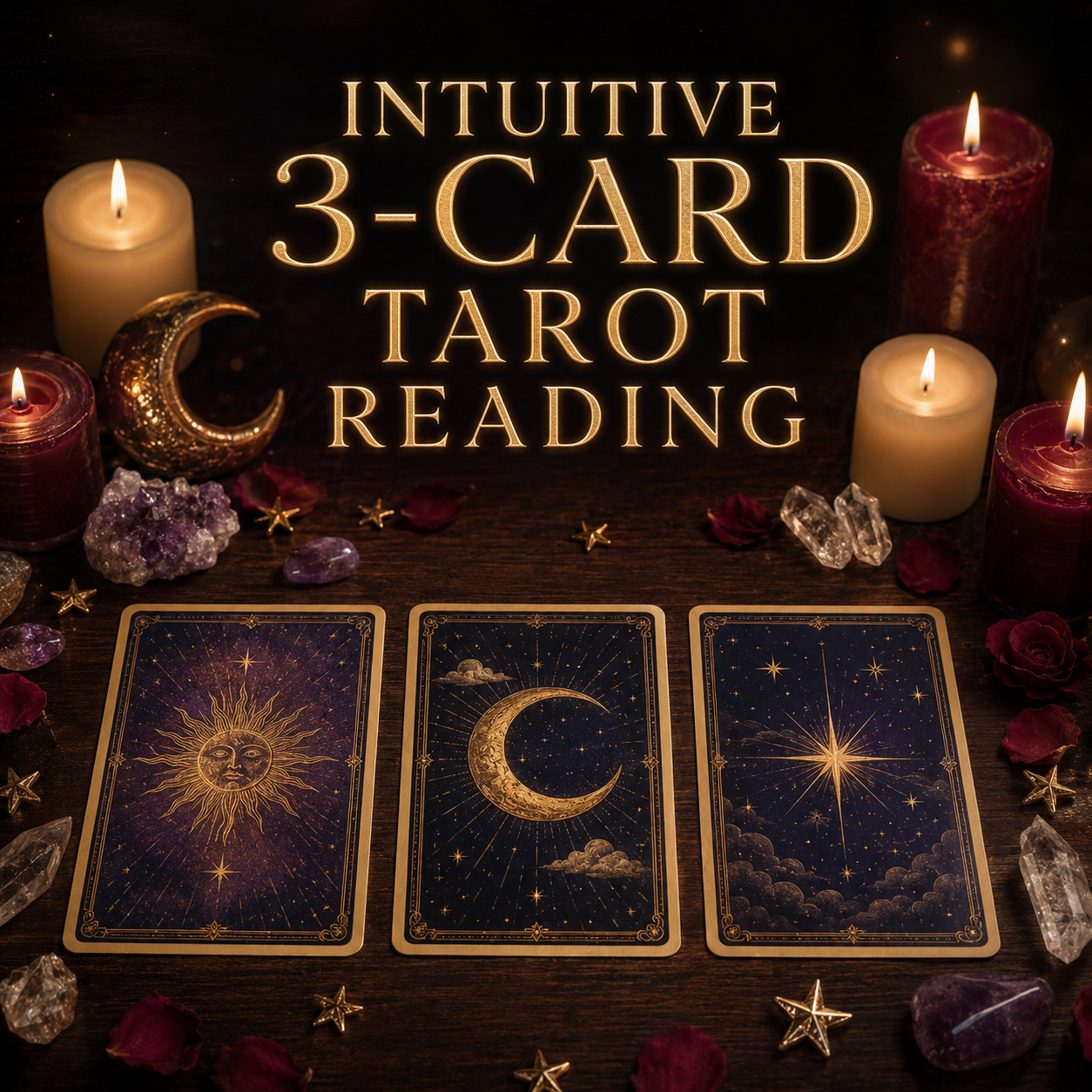 Intuitive 3-Card Tarot Reading, Insight and Guidance